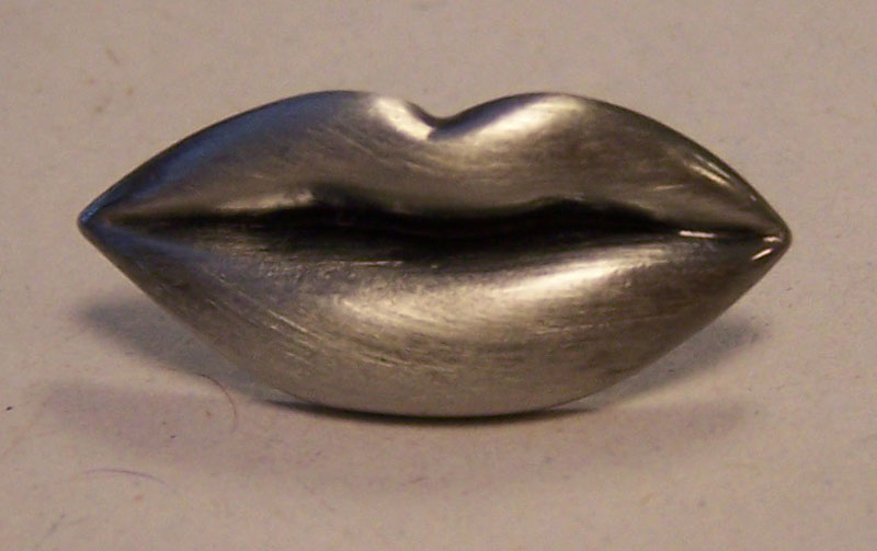 3D pin in antiek zilver finishing